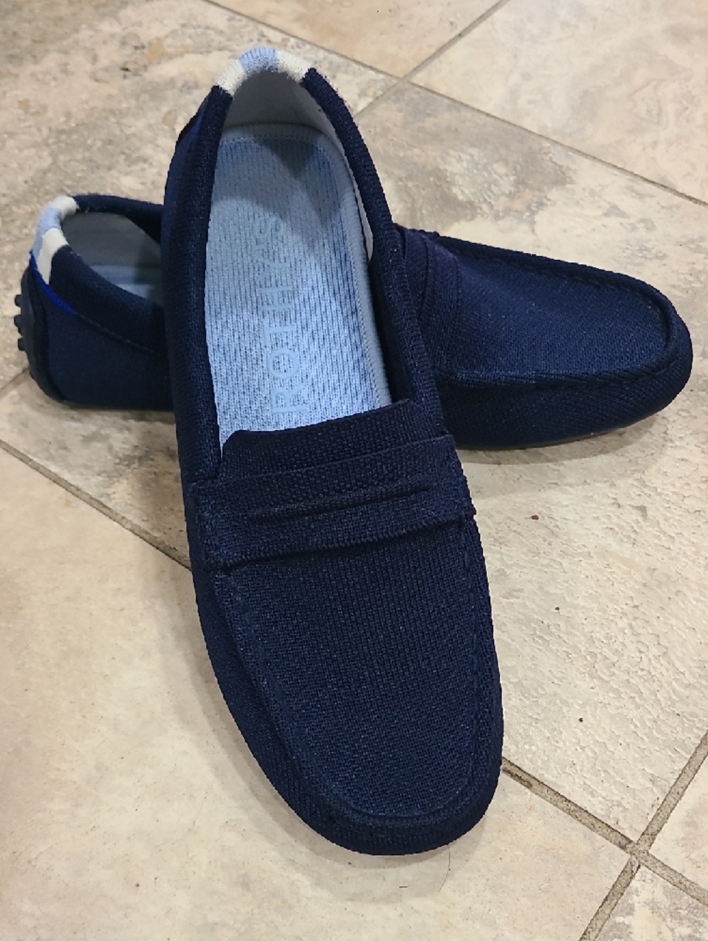 Rothy's Navy Knit Penny Loafers - Women's Slip-On - Picture 5 of 7